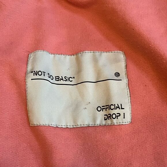 Public Desire “Not so basic” Hoodie Sz S/M Salmon Coral Lightweight European - Picture 8 of 8